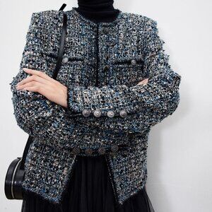CHICJOC ACT3 Handmade Tweed Haute Couture Jacket size 38